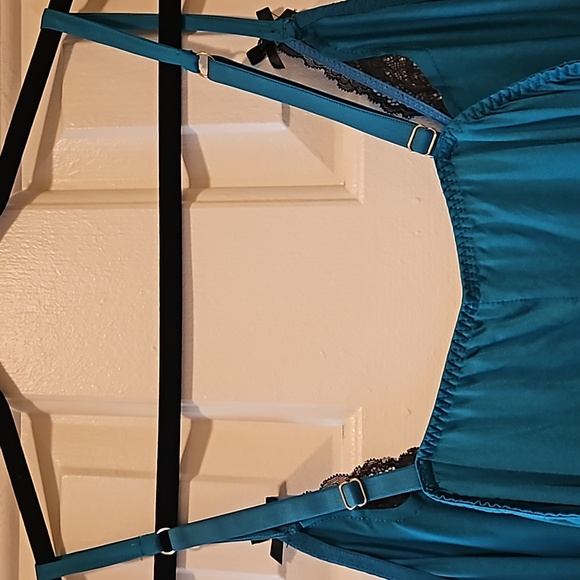 Cacique Teal and Black Lace Nighty in size 22/24 - Picture 9 of 9